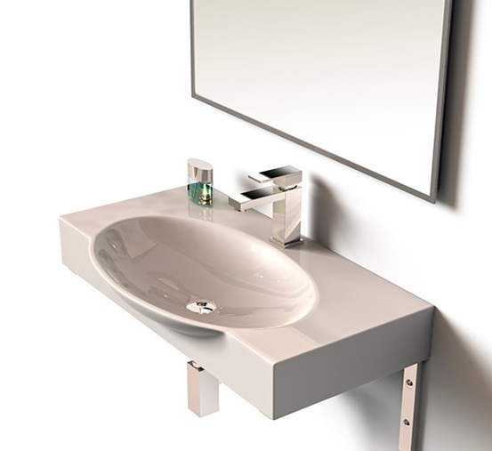 Умывальник мебельный Infinity 76 ВКС кронштейн Белый S1