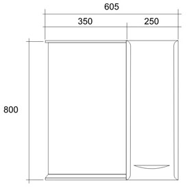 Зеркало-шкаф "ЛАГУНА-01"