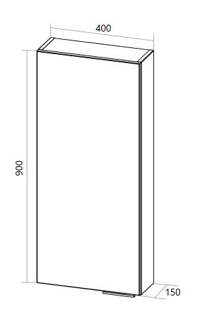 Пенал Gaula 40П 1д Black