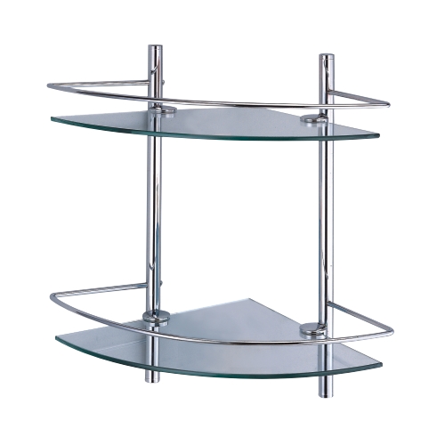 Полка стекл. двойная с огранич. угловая К-3122 WK