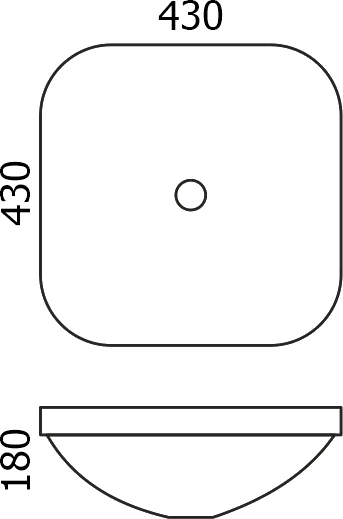 Фигурный умывальник Melana 2307