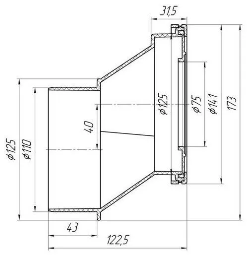 W0421 Манжета - эксцентрик жесткий 40мм (Анипласт)