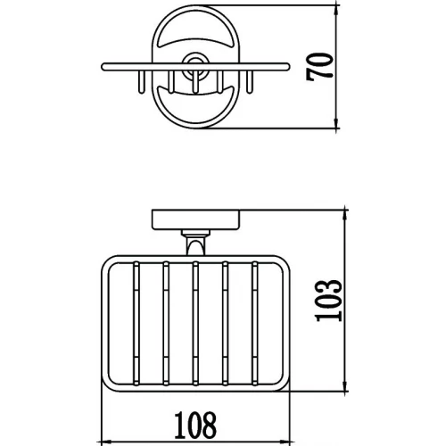 Мыльница решетчатая 7032 низкая одинарная