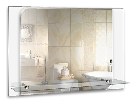 Зеркало Венеция 740*500 (прямоуг-е), с полкой