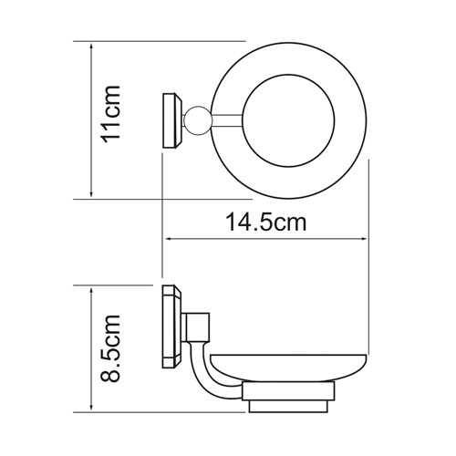 Мыльница стеклянная К-3029 Oder WK