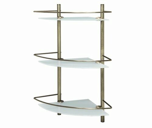 Полка стеклянная тройная К-3533, светлая бронза, WK