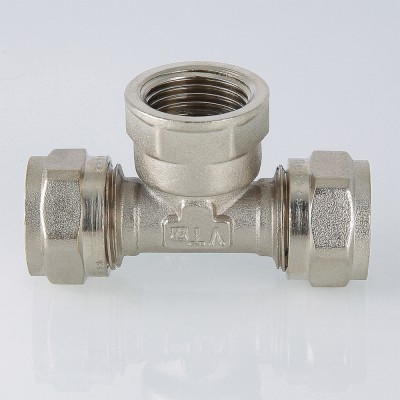 Тройник с вн.рез. 26*1 (Металлопластик) (332) обжимной