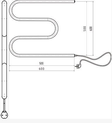 Полотенцесушитель Пэк2 60*50 электр.