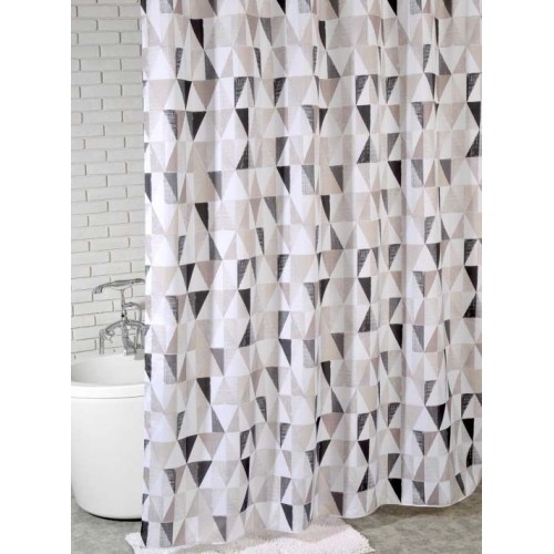 Штора для ванны TRIANGULAR SCRAWL (серый) 180*180 ch-21260/8