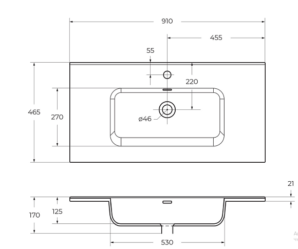 Раковина керамическая BB900ETL