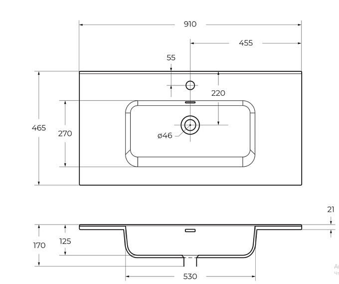 Раковина керамическая BB900ETL