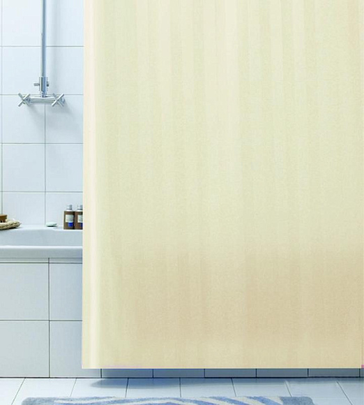 Штора для ванны широкая BIG 200*240 БЕЖЕВАЯ (без колец)