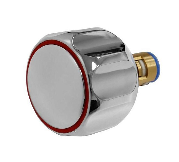 Кран-букса керамическая маховик Астро хром для Российских смесителей