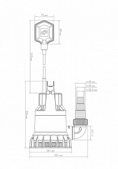 Насос дренажный ДРЕНАЖНИК 85/6 арт.5153