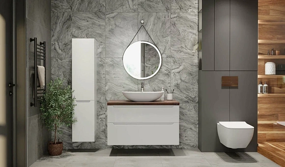 Пенал Wood 150 подвесной Белый