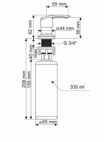 Дозатор Ulgran UQ 02-05 бетон 