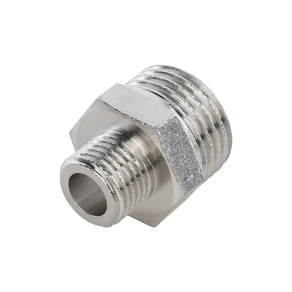 Ниппель НН никелированный 1/2*1/4 арт. SFТ-0004-001214 STOUT