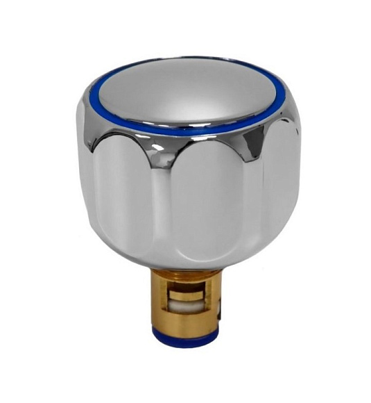 Кран-букса керамическая маховик Астро хром для Российских смесителей