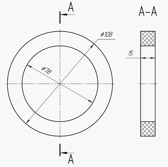 M075 Прокладка бачка унитаза вспененная