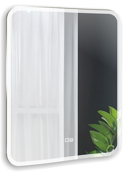Зеркало Стив 600*800-2 (прямоуг-е), с LED-подсветкой ,подогрев сенсор. выкл.