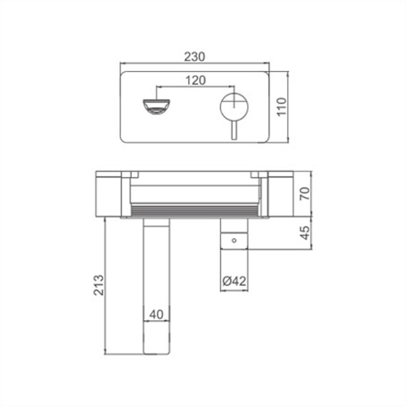 Смеситель встраиваемый для умывальника AF16904E-MB-T 