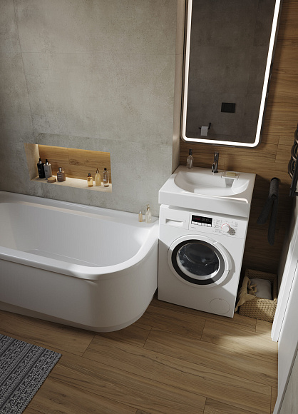 Умывальник на стиральную машину Galaxy 60 ВКС Белый S1