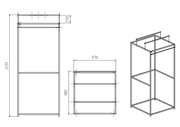 Каркас дачного душа УНИВЕРСАЛЬНЫЙ