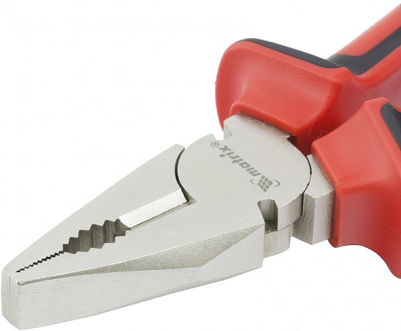 Плоскогубцы NICKEL 180 мм, никелированные двухкомпонентные, // Matrix арт. 16904