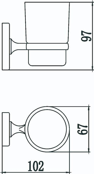Подстаканник одинарный 7058