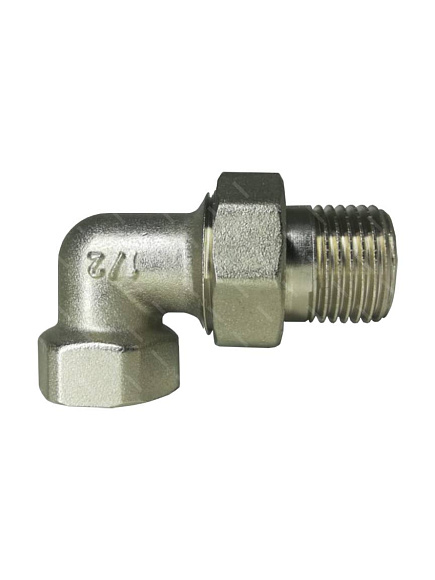 Присоединитель 1/2" угловой вн/нар (190-016) лат