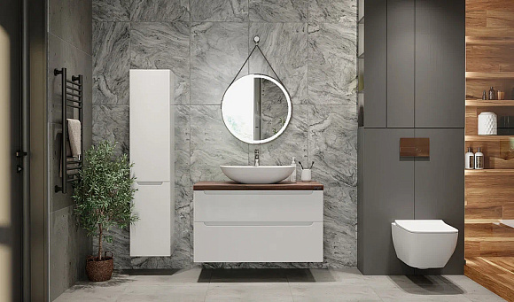 Пенал Wood 150 подвесной Белый