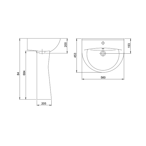 Умывальник Виктория (Santeri)