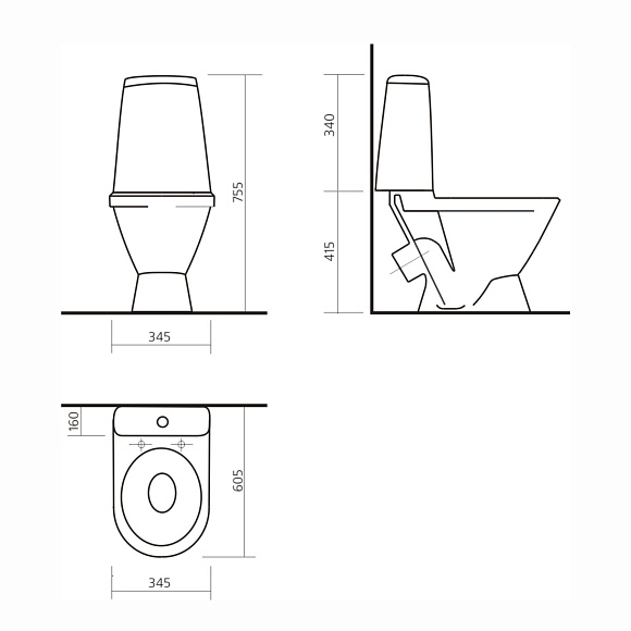 Унитаз-компакт Лада Комфорт Белый S1