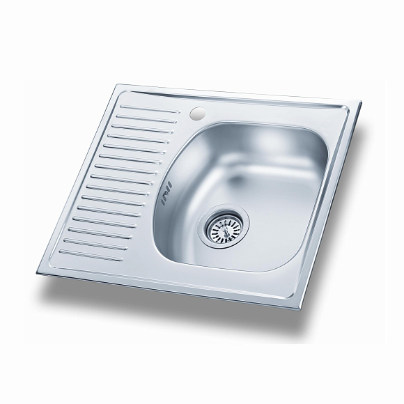 Мойка 58Х51 врезная с  полкой правая  Турция 0,6мм