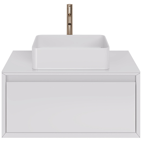 Тумба INSIGHT 80 подв.стекл.стол.с отв. для установки накл. умыв. и см.  арт. 99.9200