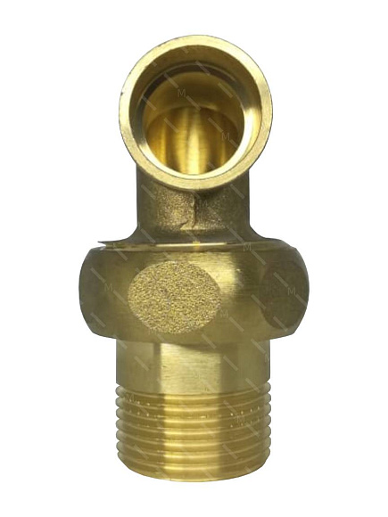 Присоединитель угловой под пайку д/медн. трубы с накид. гайкой 18-3/4" нар (110-017) лат