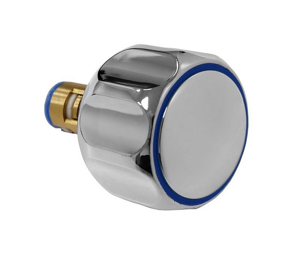 Кран-букса керамическая маховик Астро хром для Российских смесителей