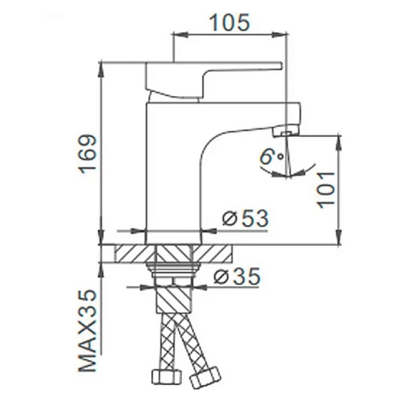 Смеситель для раковины Frap F1030-4
