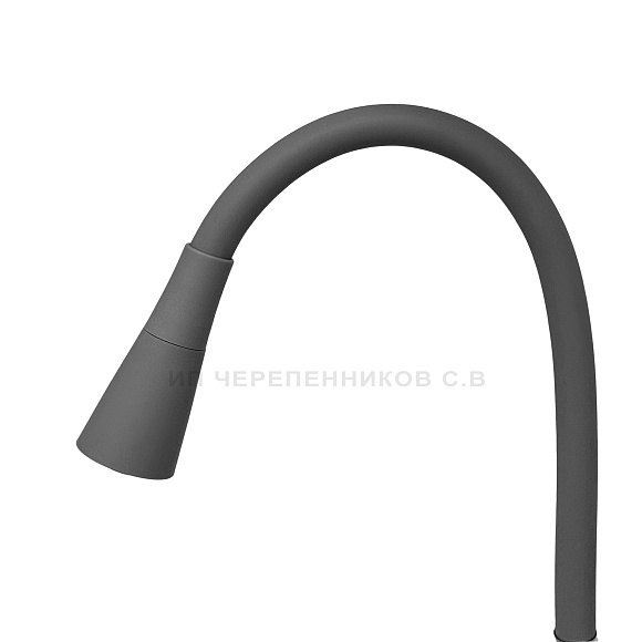 СМ-МЛ2-2078 ДЕЛЬТА гибкий излив СЕРЫЙ (Гекко)