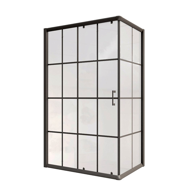 Душевое ограждение с поддоном GEKKO SW-8128BF black 120*80*200