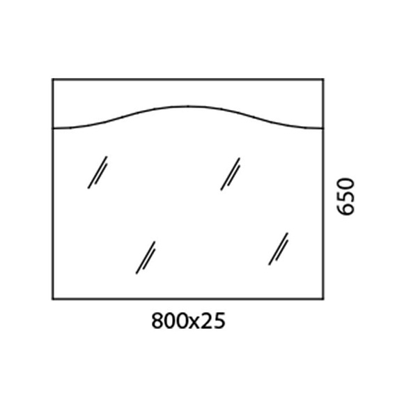 Зеркало "Дольче 85" белый
