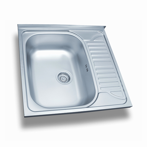 Мойка 60Х60 0,6мм с полкой левая L-403