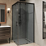 Душев огражд четырехсегм раздвижн с подвесн ролик SLIDE Square 864 90*90*200 Графит, проф черный МАТ