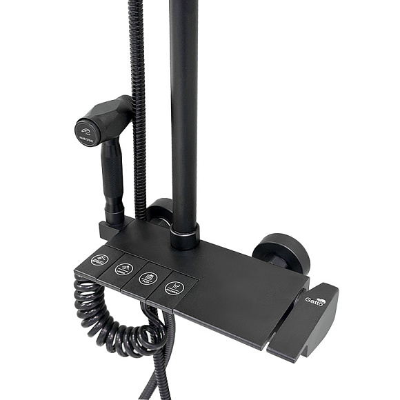 Смеситель/душа стационарный Gatto 3211 Black