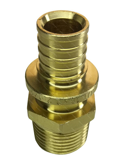 Переходник с н.р. 16хR1/2" для труб PEX аксиальный арт. SFA-0001-001612 STOUT