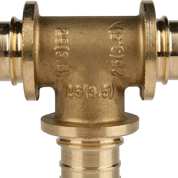 Тройник 25х25х25 для труб PEX аксиальный арт. SFA-0013-000025 STOUT