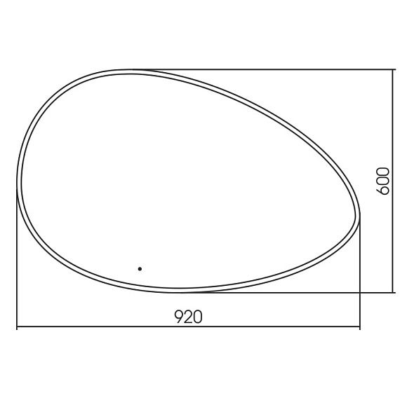 Зеркало Омега 920*600 (бесконтактный сенсорный выключатель)