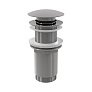 Водослив для умывальника click/clack 5/4" металл с большой заглушкой А-395 (AlkaPlast)