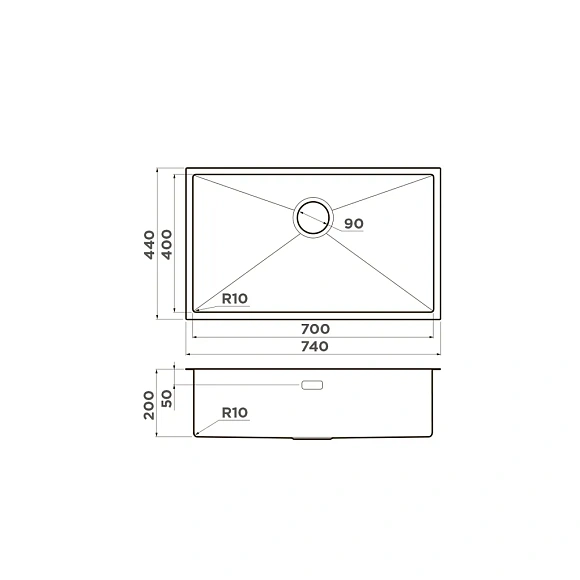 Мойка Taki 74-U/IF-LG светлое золото 