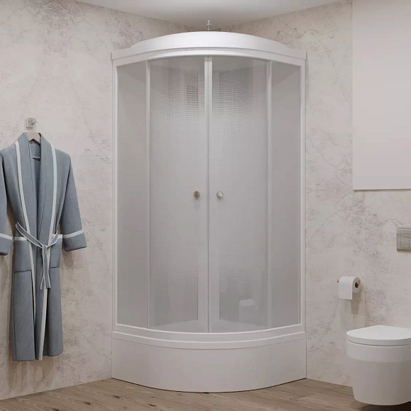 Душевая кабина Лайт В 900*900*231,5 средний поддон. светлая